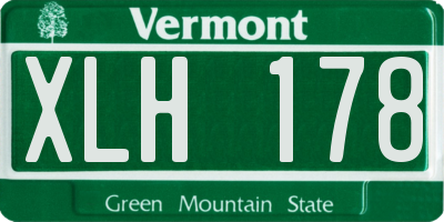 VT license plate XLH178