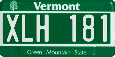 VT license plate XLH181