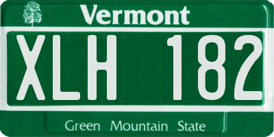 VT license plate XLH182