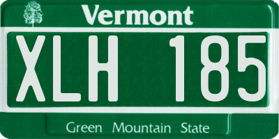 VT license plate XLH185