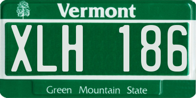 VT license plate XLH186