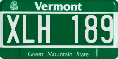VT license plate XLH189