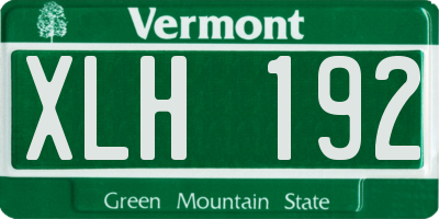 VT license plate XLH192