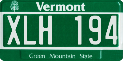 VT license plate XLH194