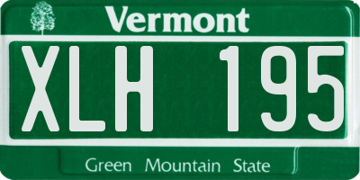 VT license plate XLH195