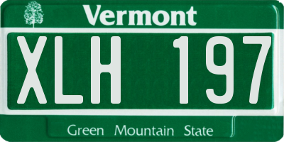 VT license plate XLH197
