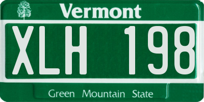 VT license plate XLH198