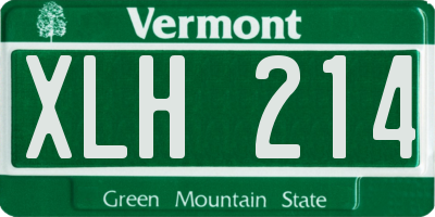 VT license plate XLH214