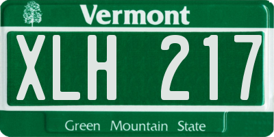 VT license plate XLH217