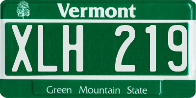 VT license plate XLH219