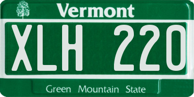 VT license plate XLH220
