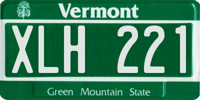 VT license plate XLH221
