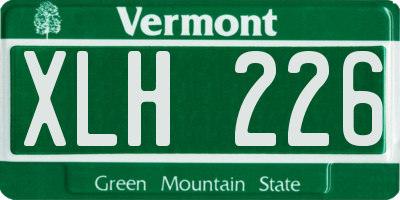 VT license plate XLH226