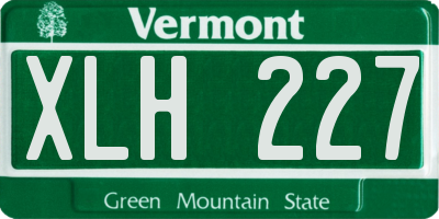 VT license plate XLH227
