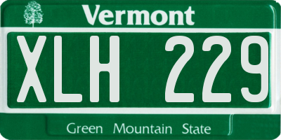 VT license plate XLH229