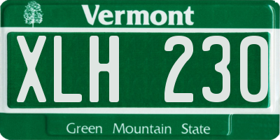 VT license plate XLH230