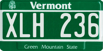 VT license plate XLH236