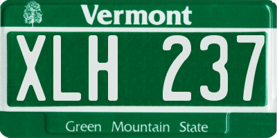 VT license plate XLH237