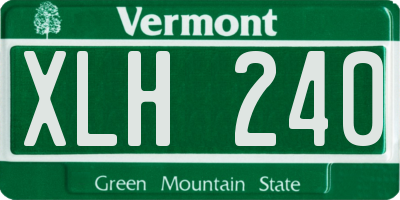 VT license plate XLH240