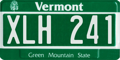 VT license plate XLH241