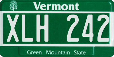 VT license plate XLH242
