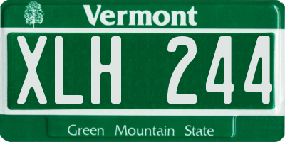 VT license plate XLH244