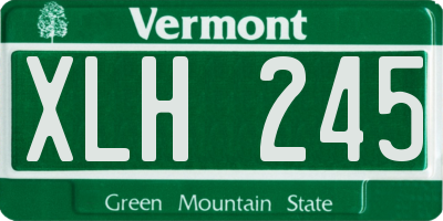 VT license plate XLH245