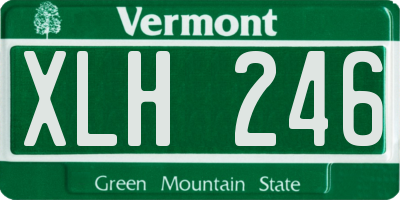 VT license plate XLH246