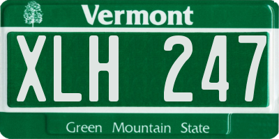 VT license plate XLH247