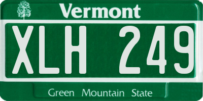 VT license plate XLH249