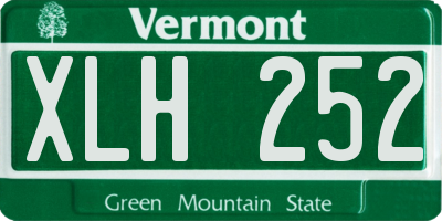 VT license plate XLH252