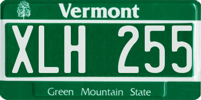 VT license plate XLH255