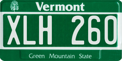 VT license plate XLH260