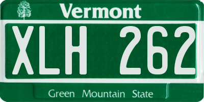VT license plate XLH262