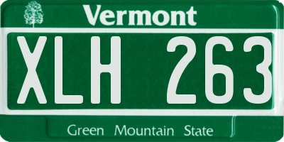 VT license plate XLH263