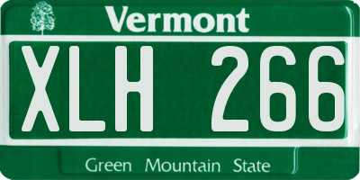 VT license plate XLH266