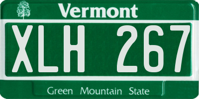 VT license plate XLH267