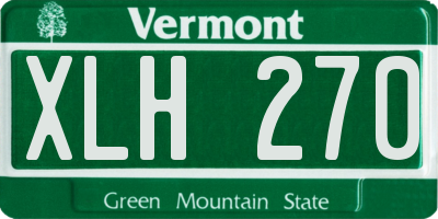 VT license plate XLH270
