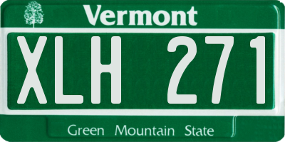 VT license plate XLH271