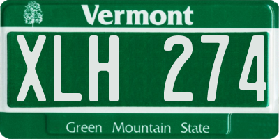 VT license plate XLH274