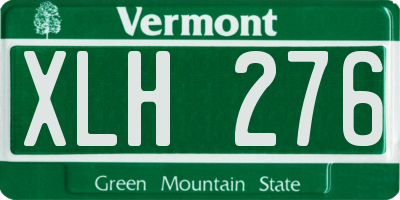 VT license plate XLH276