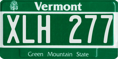 VT license plate XLH277