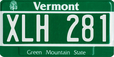 VT license plate XLH281