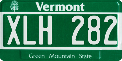 VT license plate XLH282