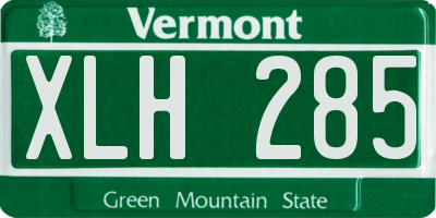 VT license plate XLH285