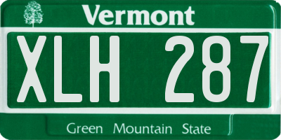 VT license plate XLH287