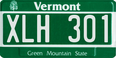 VT license plate XLH301