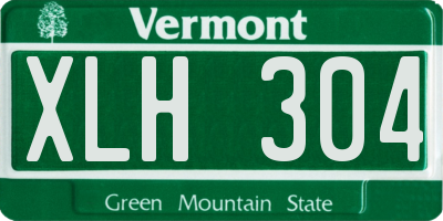 VT license plate XLH304