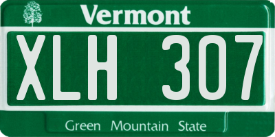 VT license plate XLH307