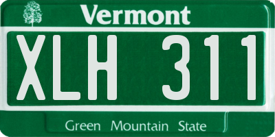 VT license plate XLH311